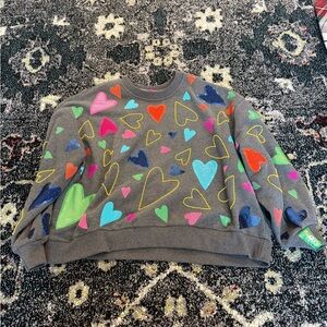 Queen of sparkles heart sweatshirt size S